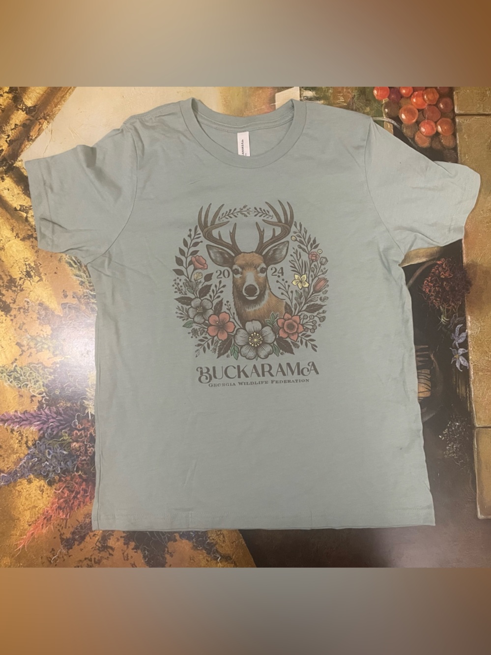 Bella + Canvas kids 2024 Georgia Wildlife Federation BUCKARAMA T-shirt Youth M